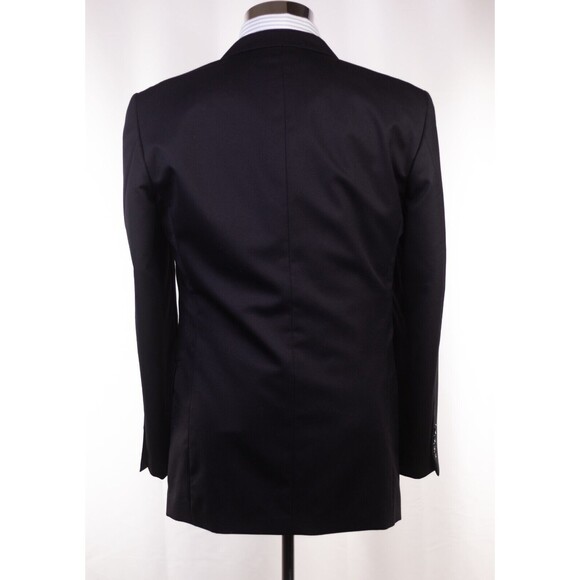 Jones New York 37R Black Solid Wool Three Button Sport Coat Blazer Jacket - Picture 3 of 13